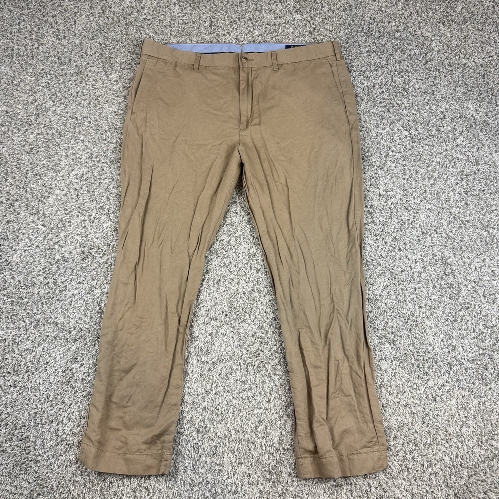 Polo Ralph Lauren Pants Mens 38x30 Beige Linen Blend Straight Fit Casual